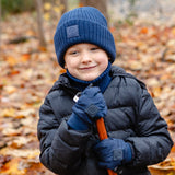 Bonnet en tricot avec écusson smiley - Enfant