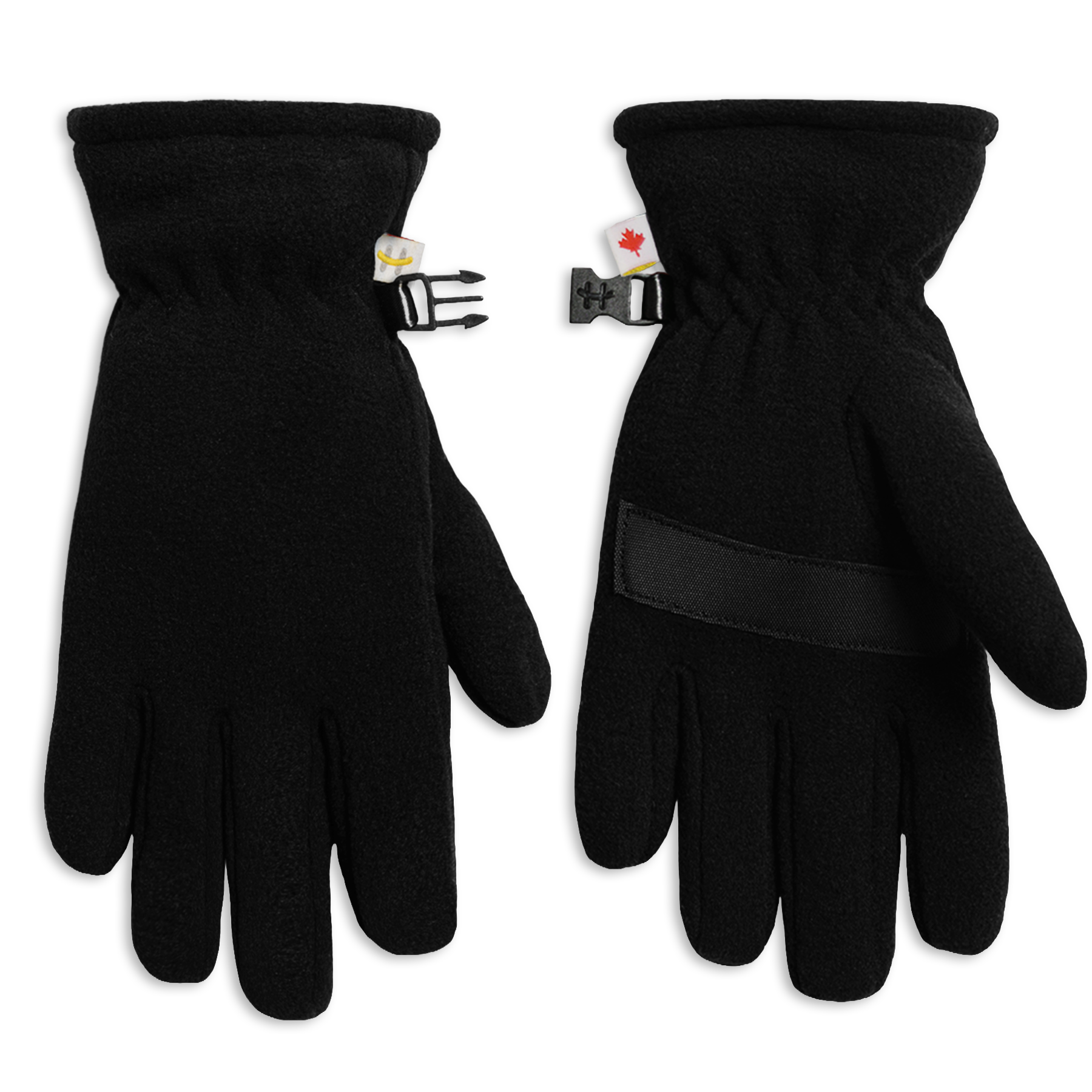 Hot Paws Boys Black Soft Fleece Gloves