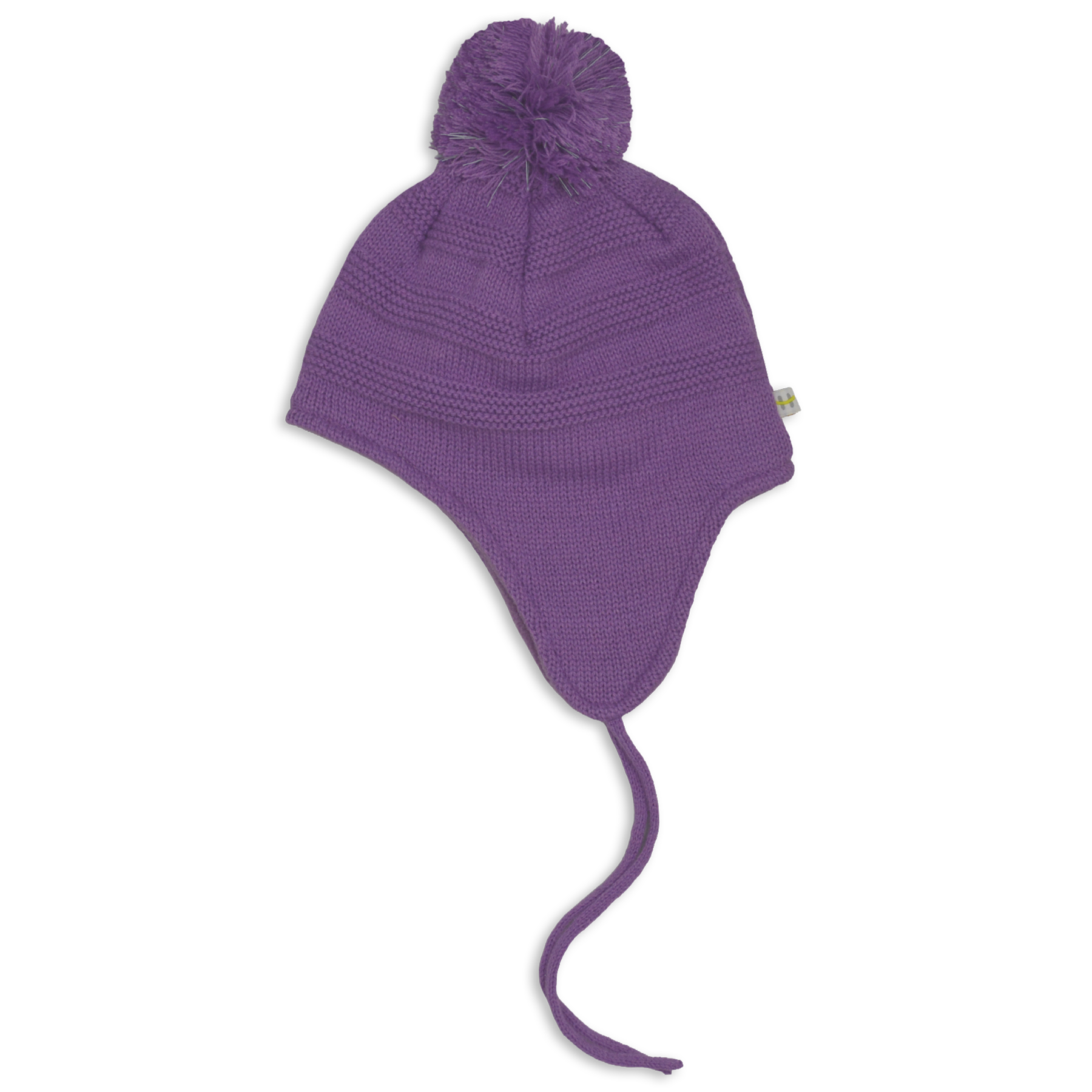 Bonnet à pompon et protège-oreilles en tricot - Enfant