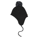 Bonnet à pompon et protège-oreilles en tricot - Enfant