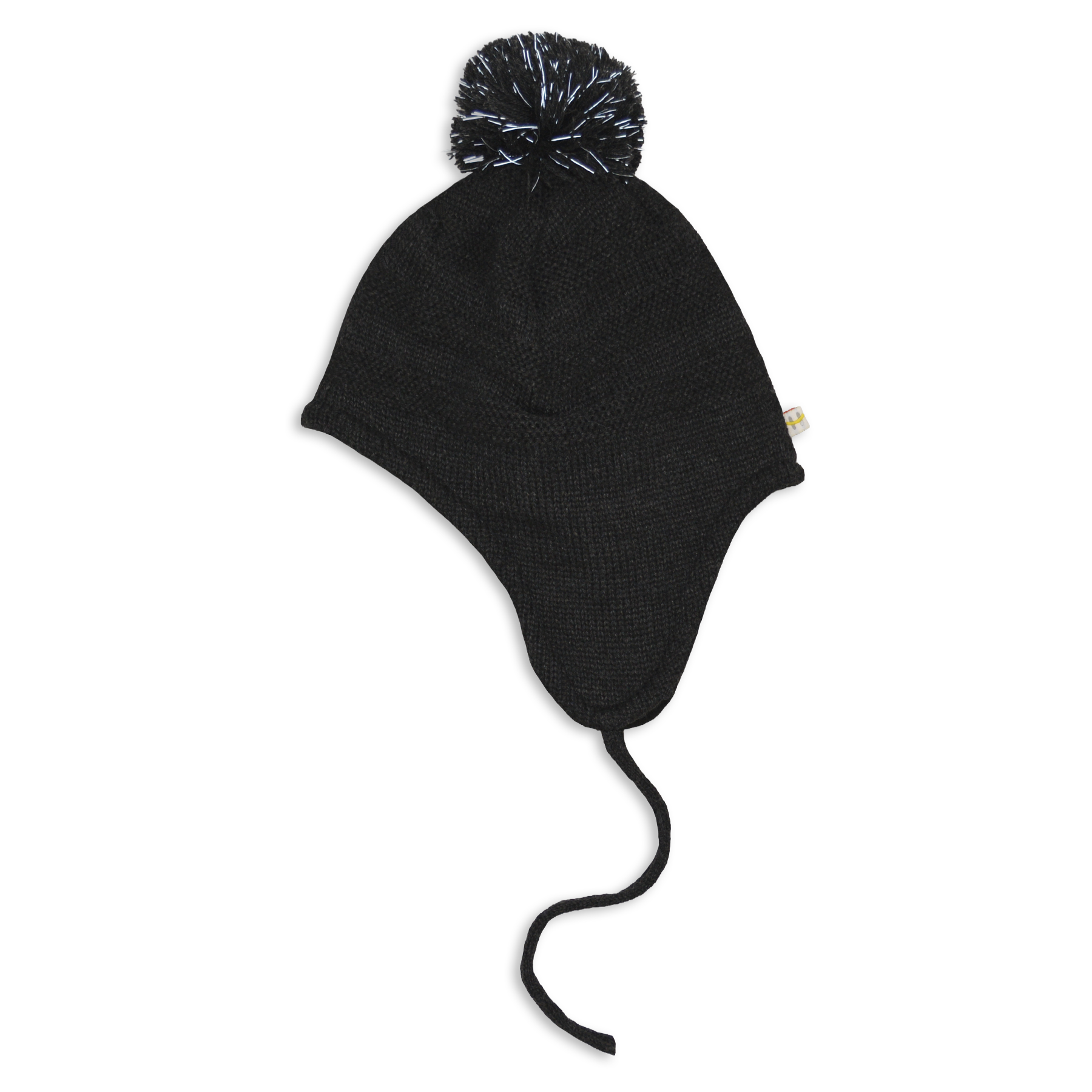 Bonnet à pompon et protège-oreilles en tricot - Enfant