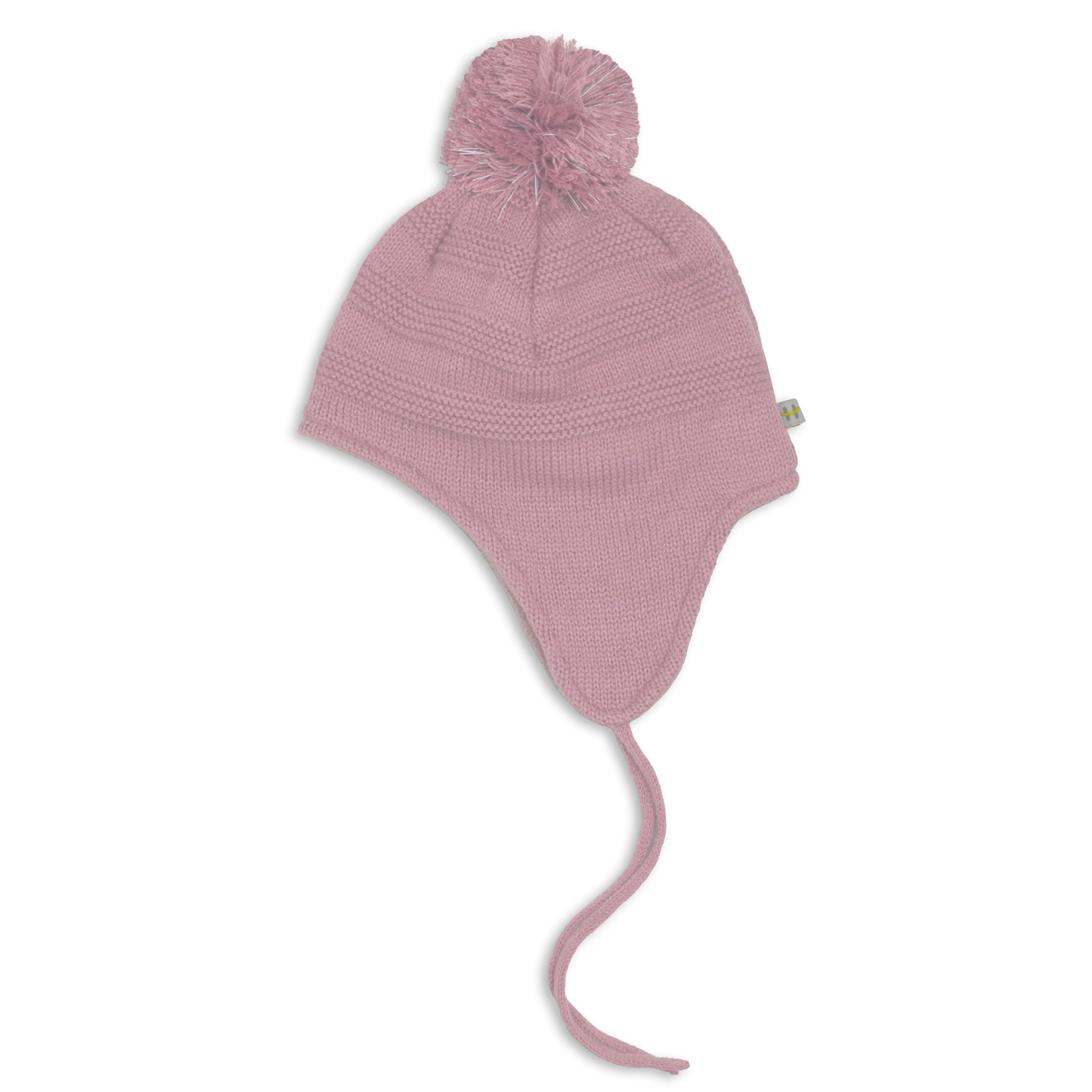 Bonnet à pompon et protège-oreilles en tricot - Enfant