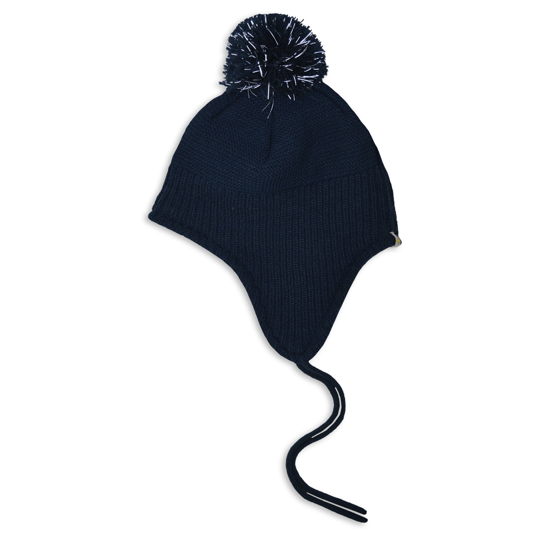 Bonnet à pompon et protège-oreilles en tricot - Enfant