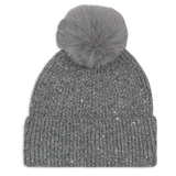 Bonnet en maille orné d'un pompon - Enfant