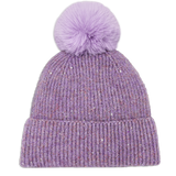 Bonnet en maille orné d'un pompon - Enfant