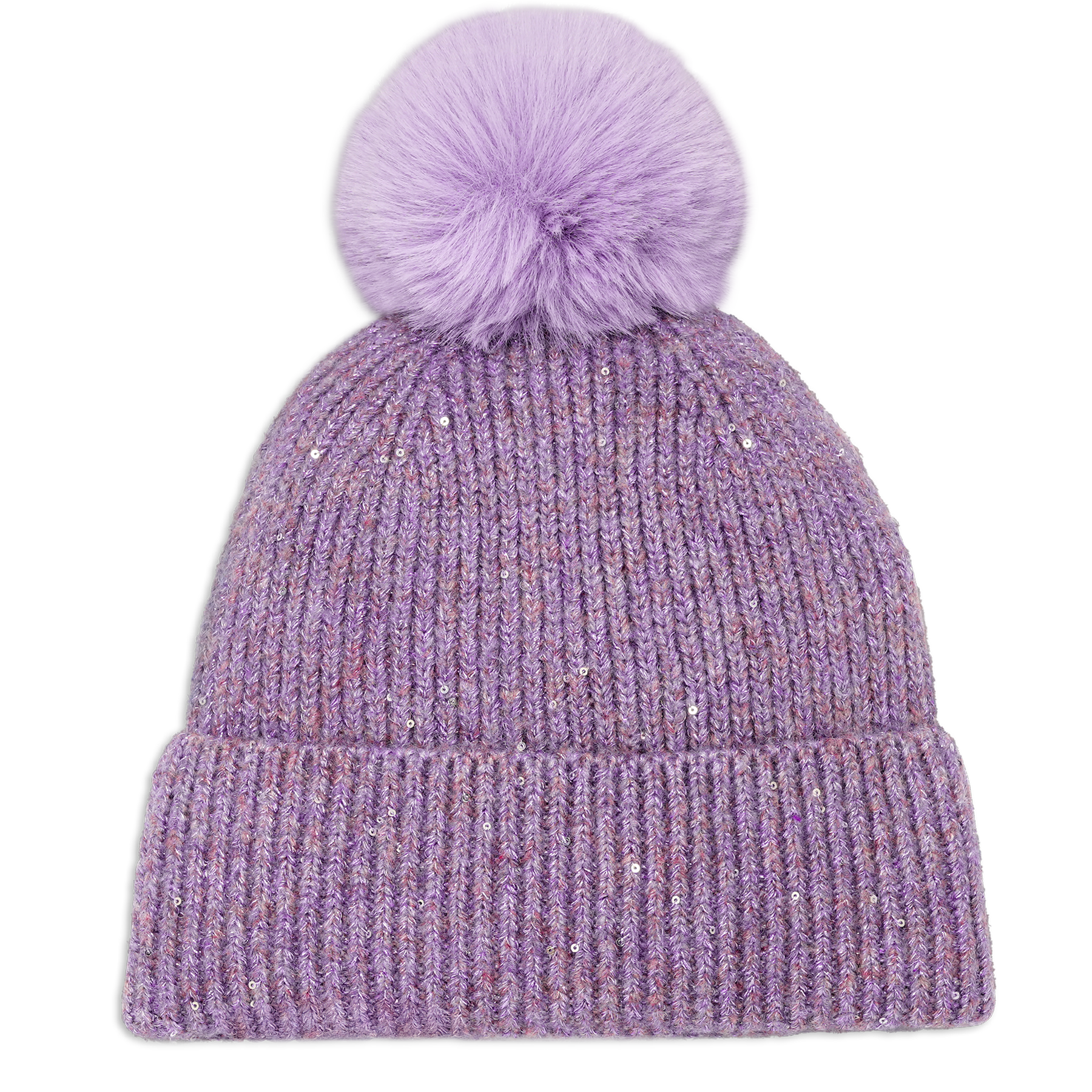 Bonnet en maille orné d'un pompon - Enfant