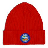 Bonnet tricoté avec écusson - Enfant