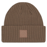 Bonnet en tricot avec écusson smiley - Enfant