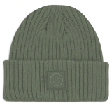 Bonnet en tricot avec écusson smiley - Enfant