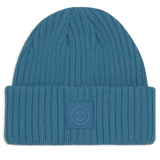 Bonnet en tricot avec écusson smiley - Enfant