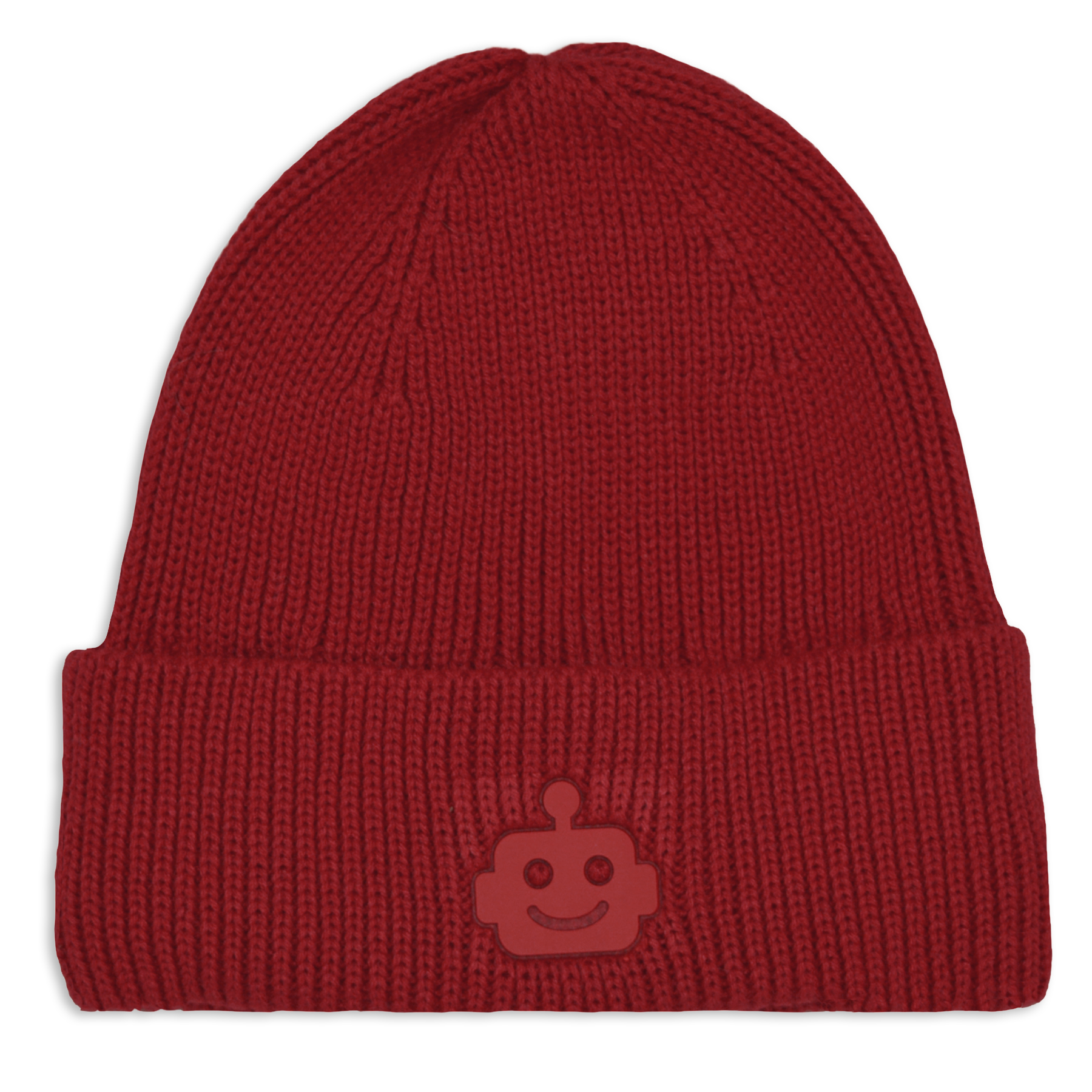 Knit Hat with Trendy Patch - Children