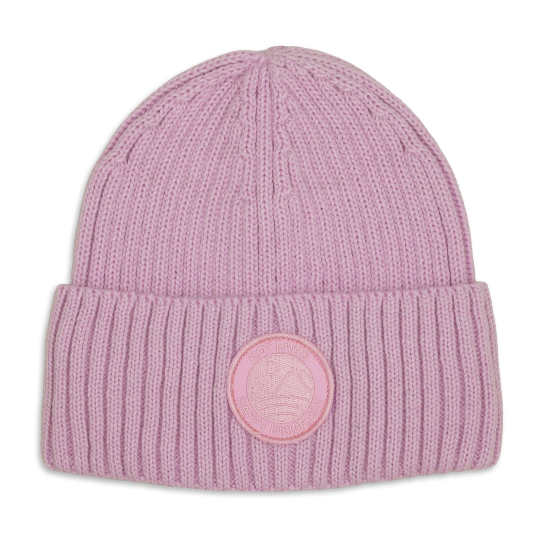 Bonnet en maille côtelée avec patch - Filles