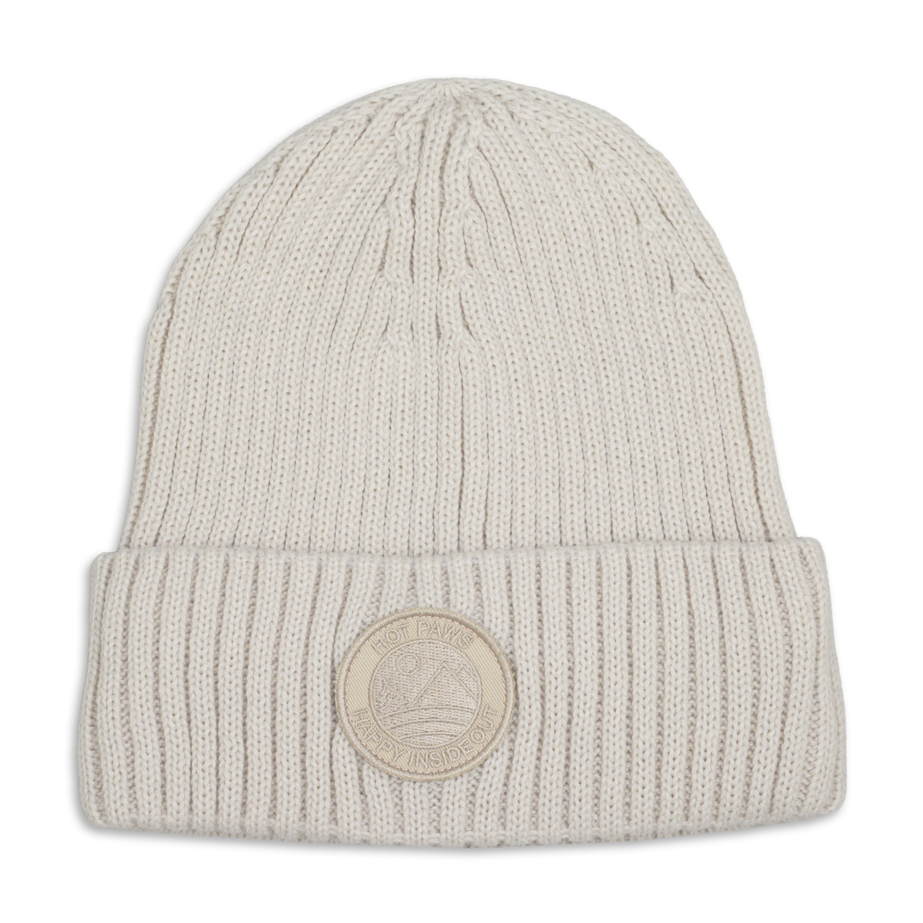 Bonnet en maille côtelée avec patch - Filles