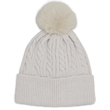 Bonnet en tricot torsadé avec pompon - Filles