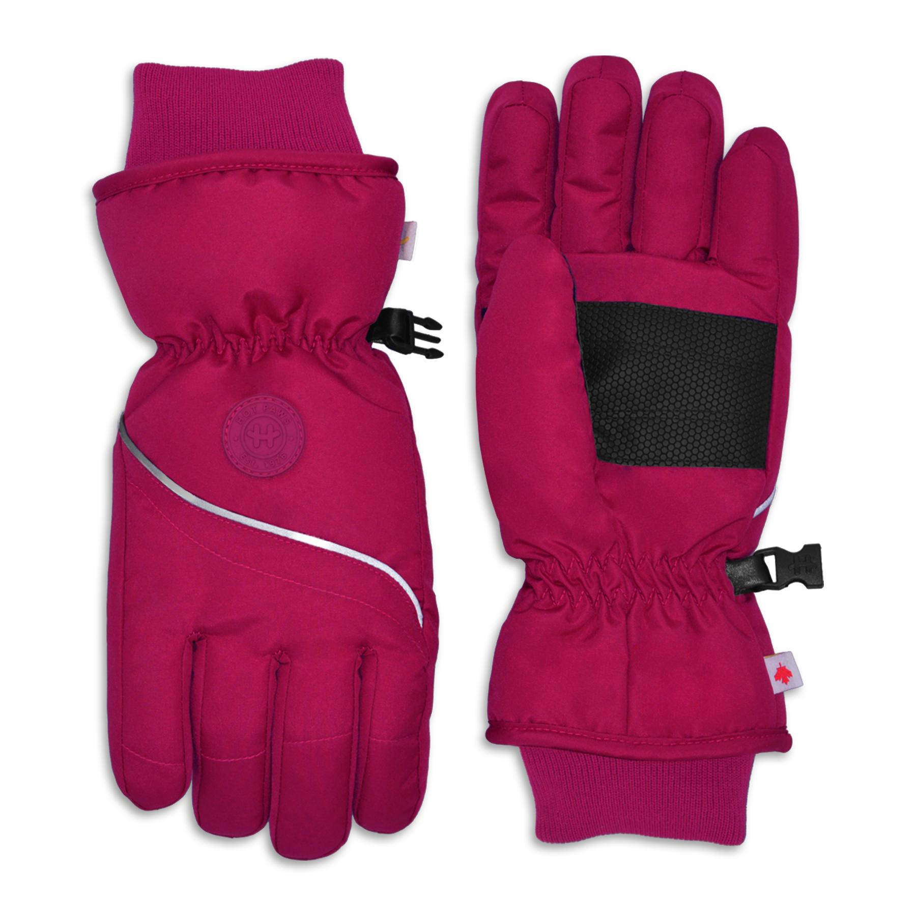 Reflective Knit Cuff Gloves - Girls