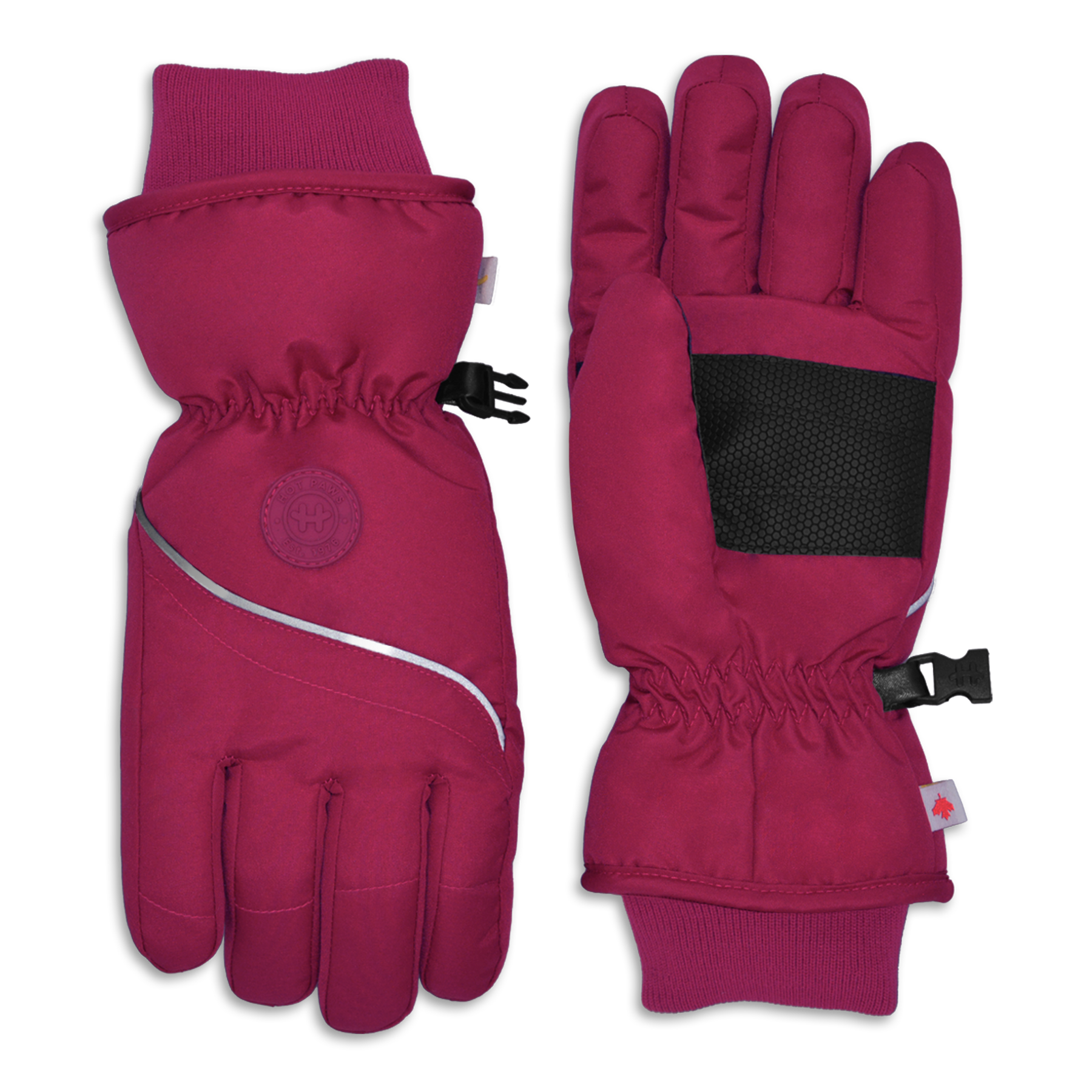 Reflective Knit Cuff Gloves - Girls