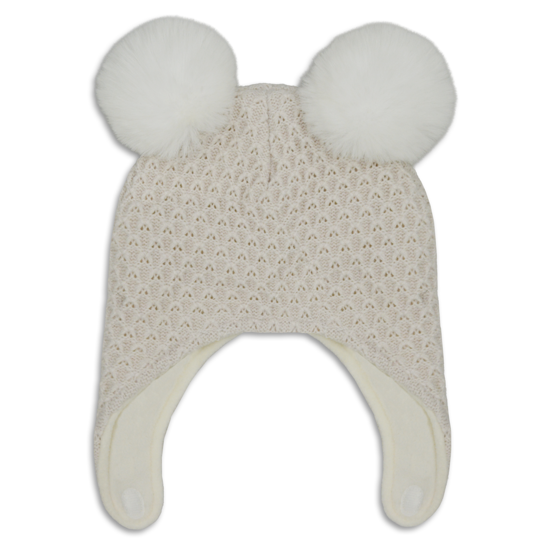 Bonnet tricoté avec pompons - Bébés