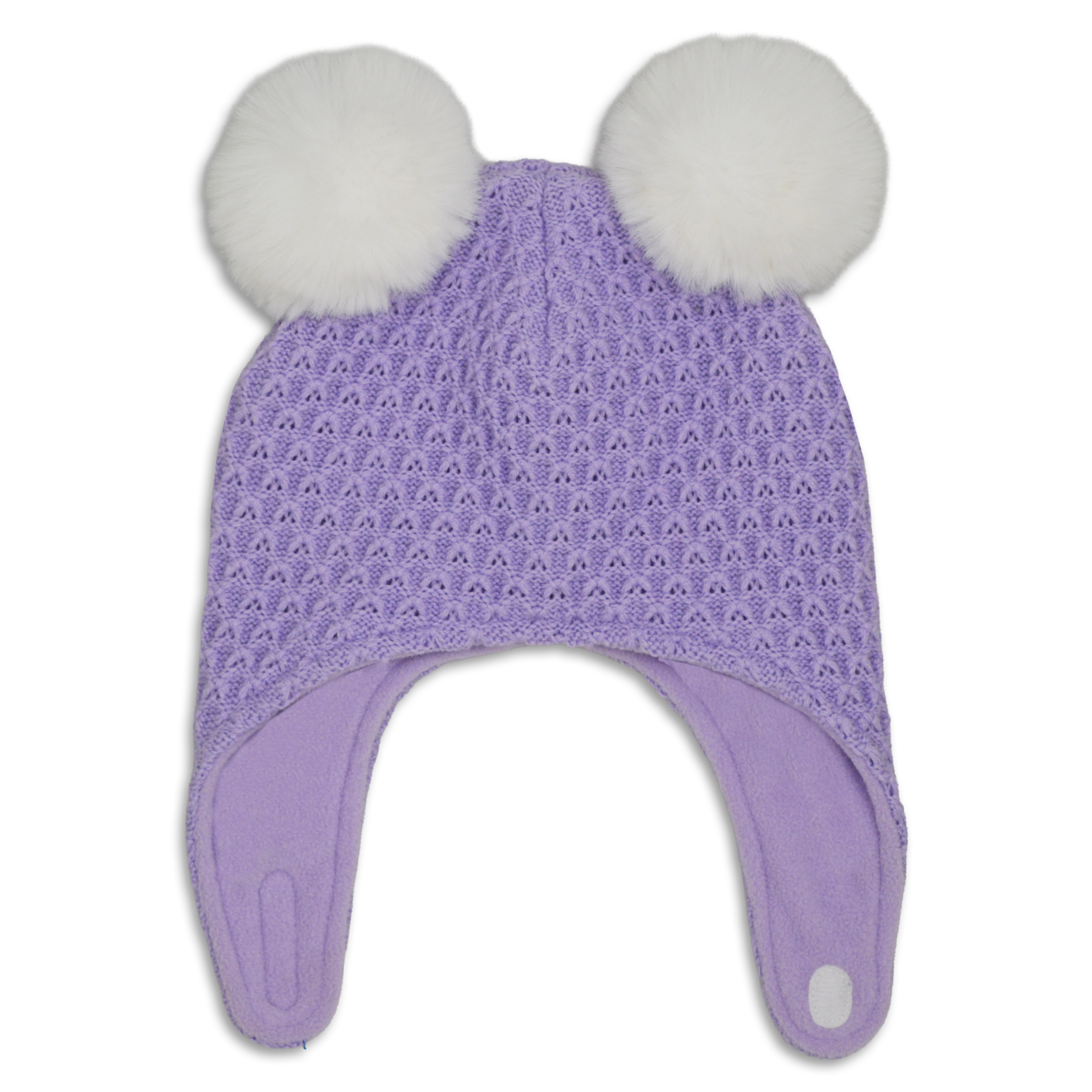 Bonnet tricoté avec pompons - Bébés