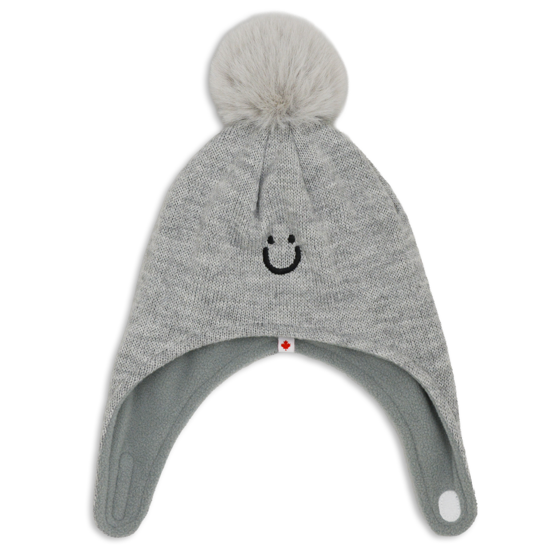 Bonnet Smiley avec pompon - Bébés
