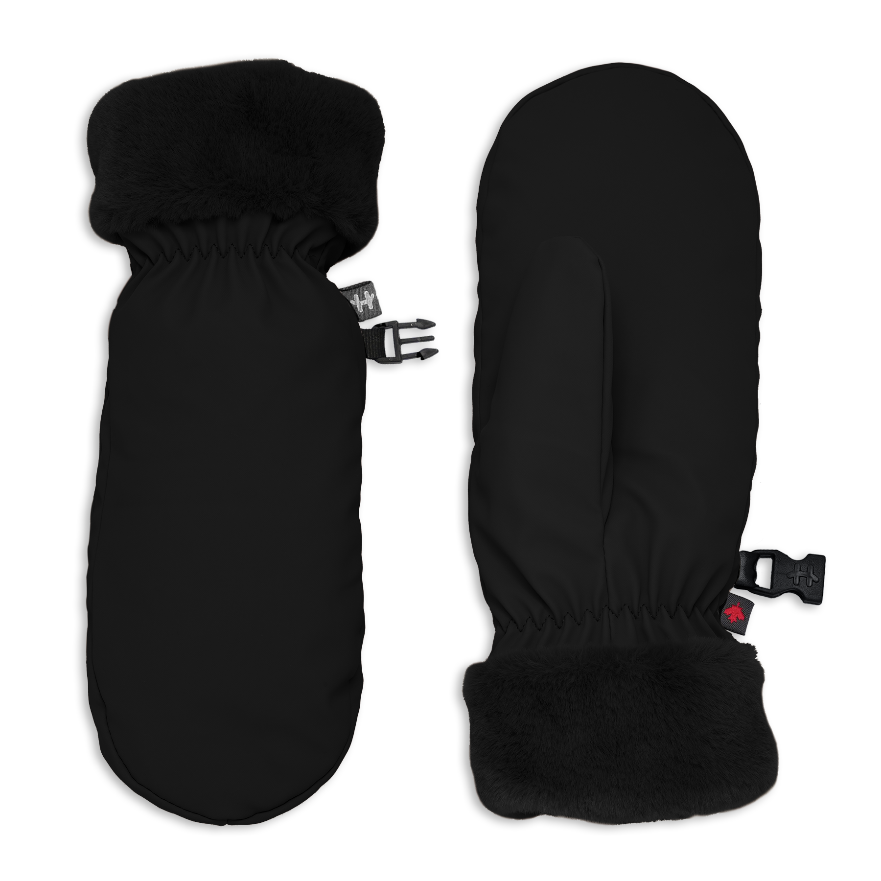 Faux Fur Cuff Mittens - Women