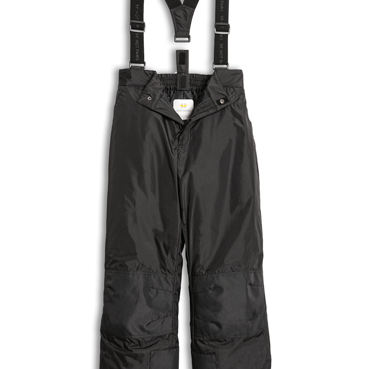 Hot Paws Black Boy's Winter Snow Pants with straps and Reflective Features