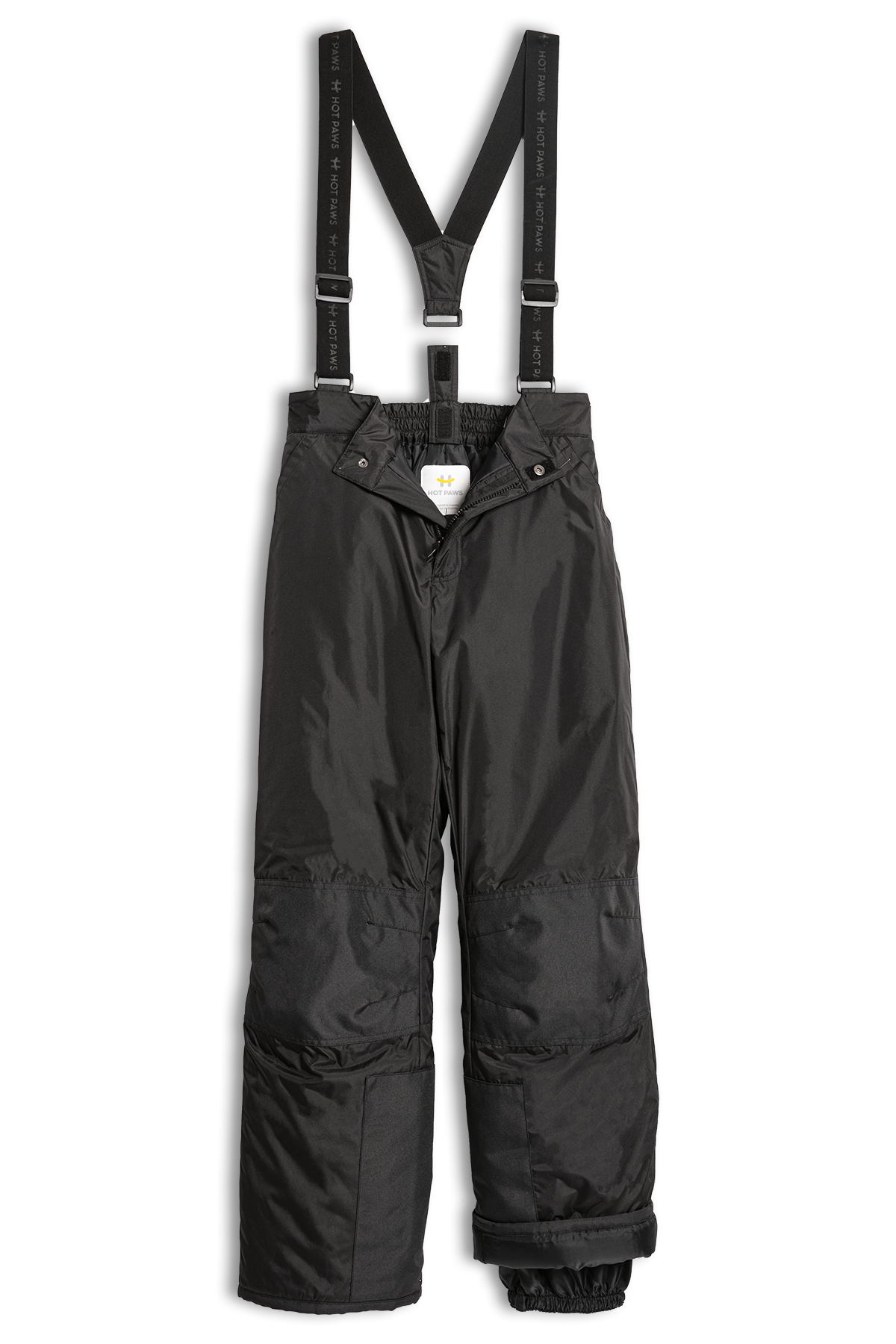 Hot Paws Black Boy's Winter Snow Pants with straps and Reflective Features