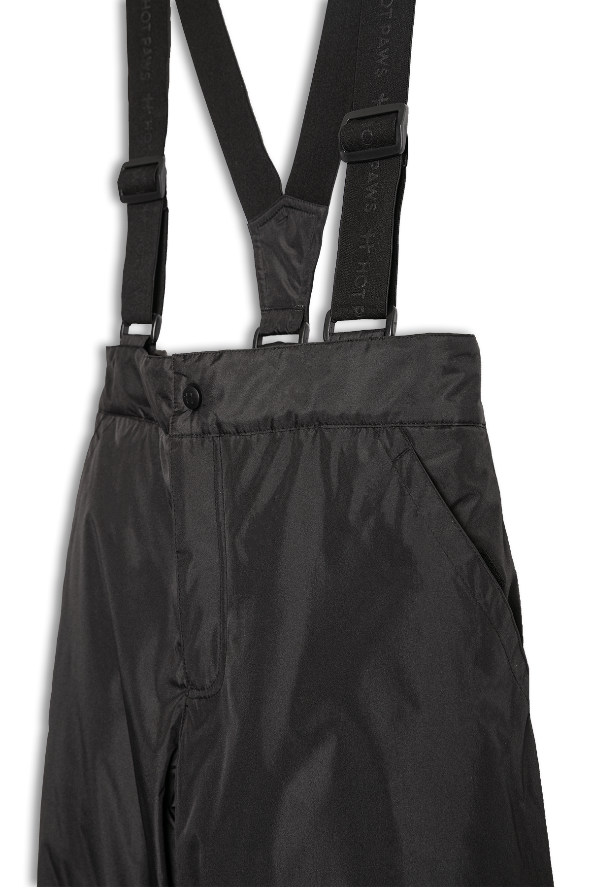 Hot Paws Black Boy's Winter Snow Pants with straps and Reflective Features