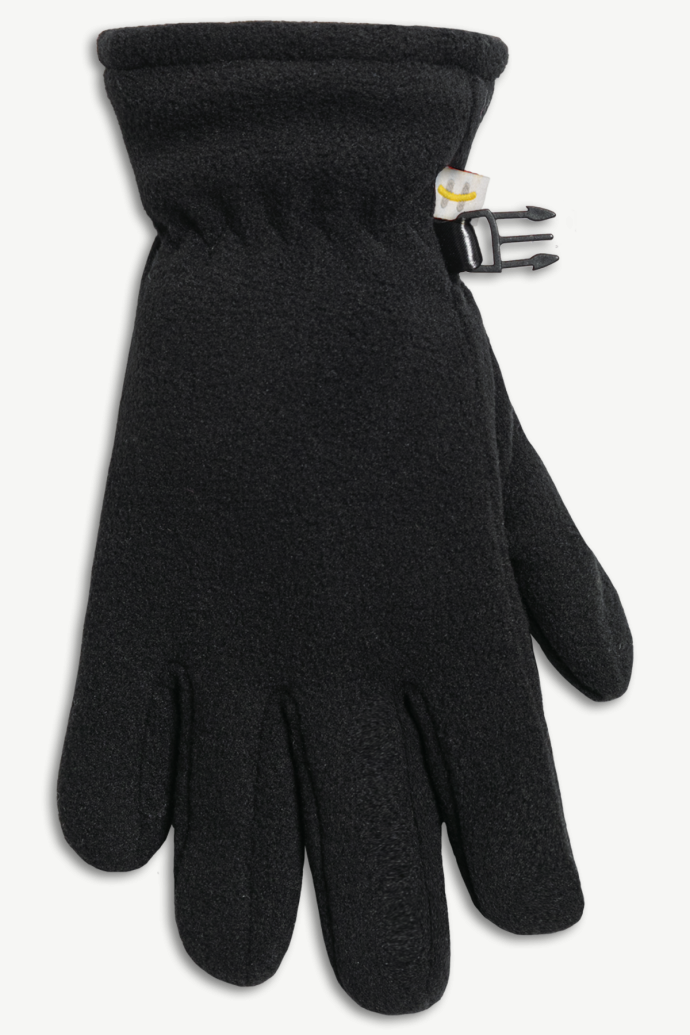 Hot Paws Boys Black Soft Fleece Gloves 