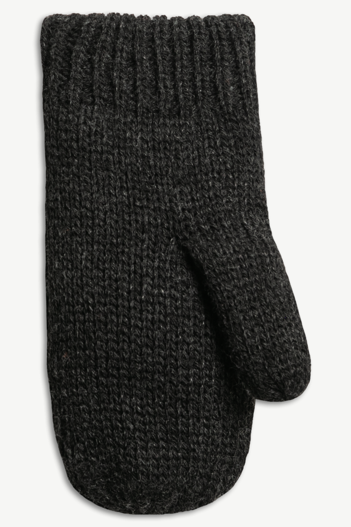 Hot Paws Winter Cable Knit Cozy Black Mix Mittens