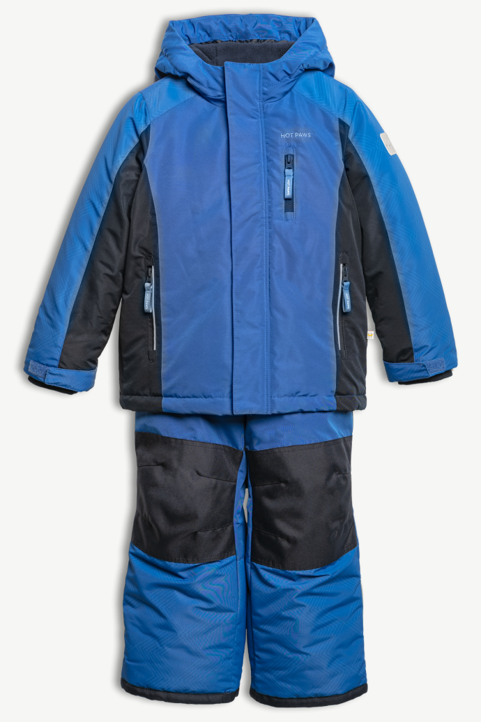 Hot Paws Indigo Kid's Winter Jacket and Snow Pants Set with Reflective Features