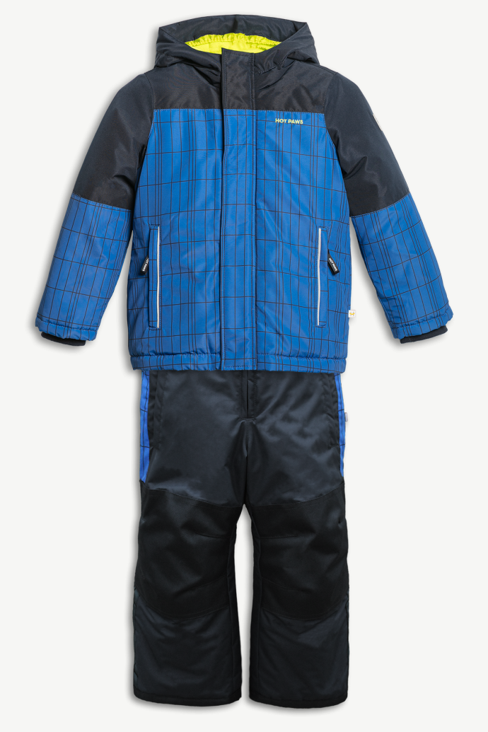 Hot Paws Indigo Kid's Winter Jacket and Snow Pants Set with Reflective Features