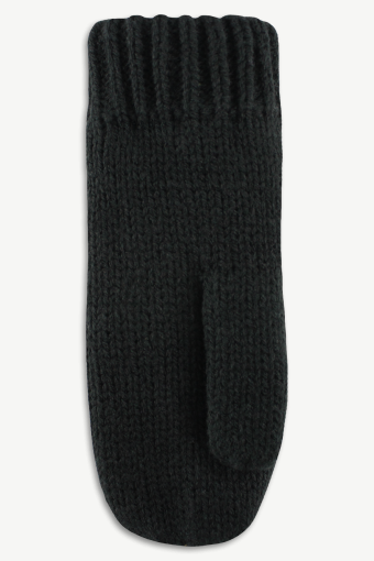 Hot Paws Girls Black Lined Knit Mittens 