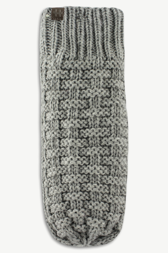 Hot Paws Girls Pebble Mix Gray Lined Knit Mittens 