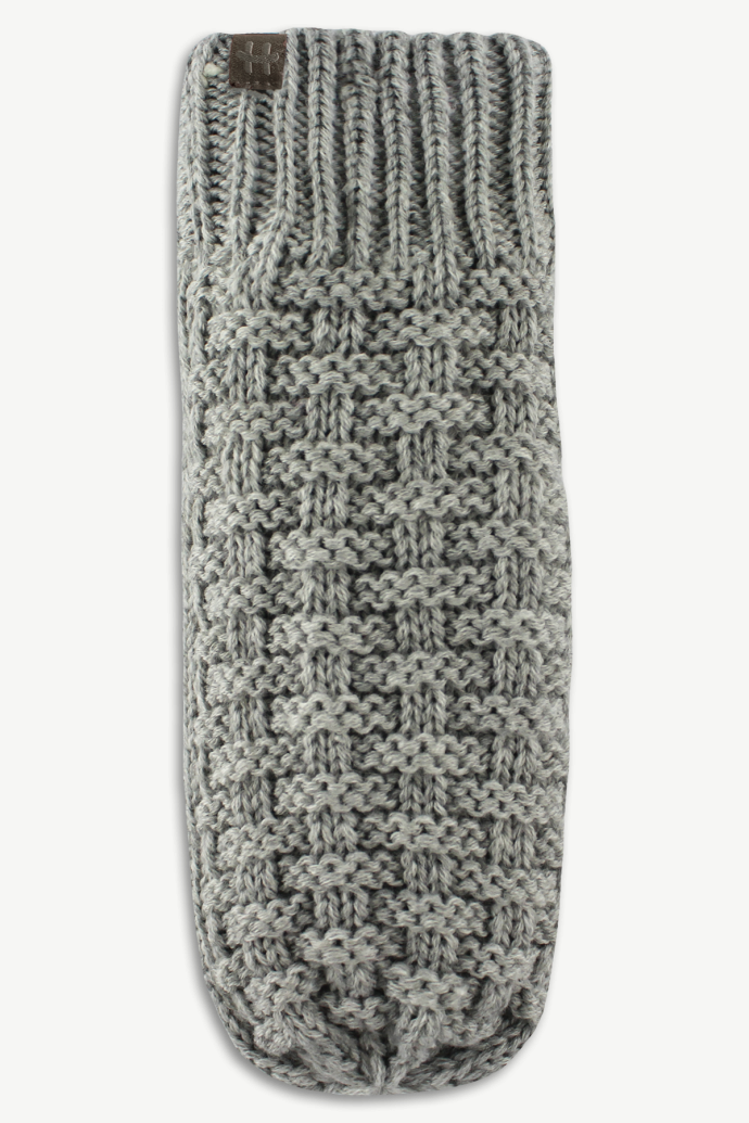 Hot Paws Girls Pebble Mix Gray Lined Knit Mittens