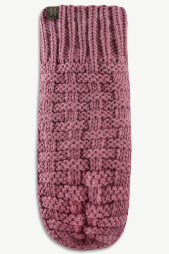 Hot Paws Girls Rose Lined Knit Mittens 