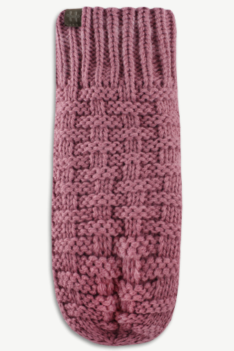 Hot Paws Girls Rose Lined Knit Mittens
