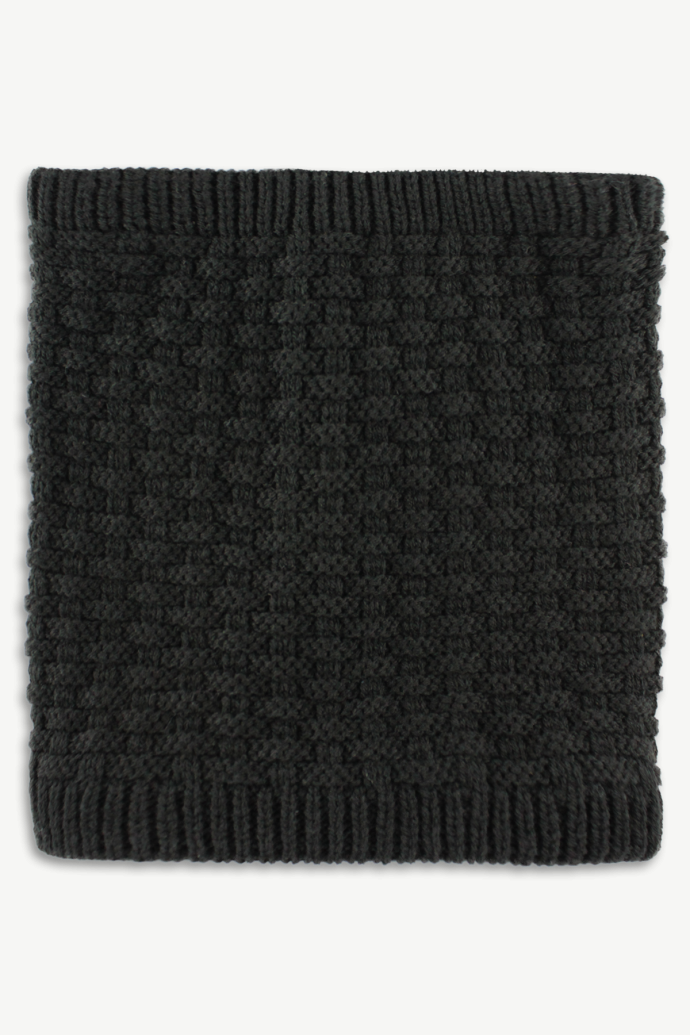 Hot Paws Girls Black Classic Knit Neck Warmer