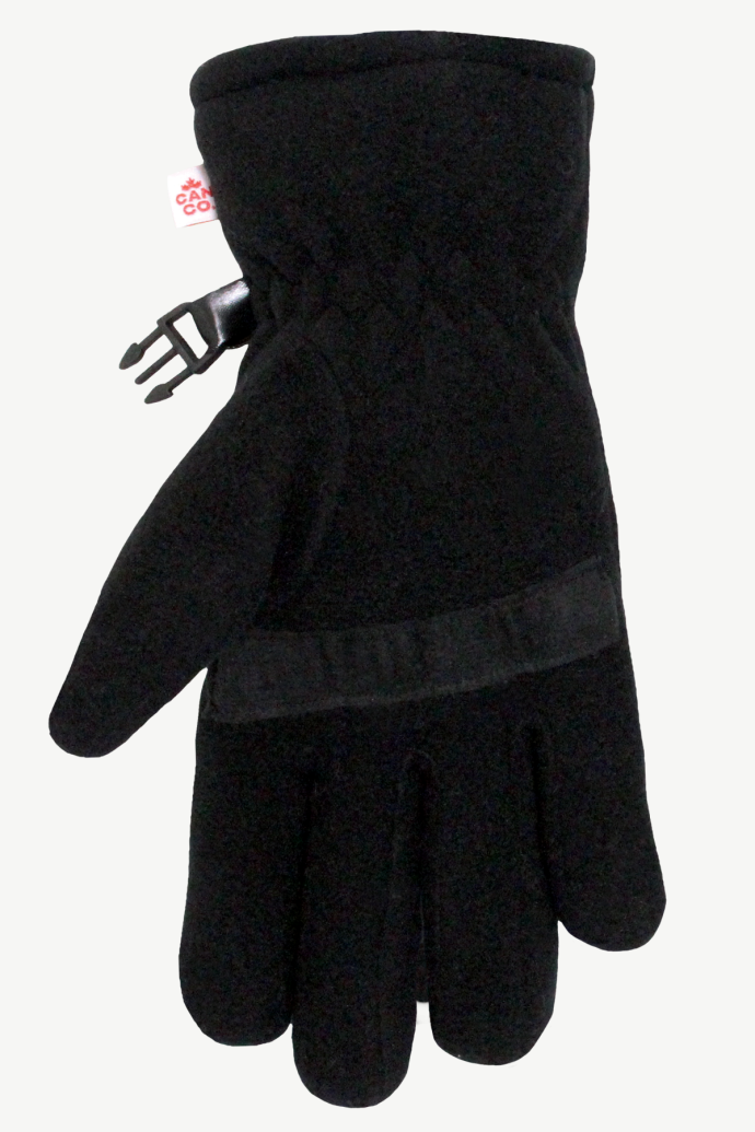 Hot Paws Winter Black Fleece Gloves For Girl's