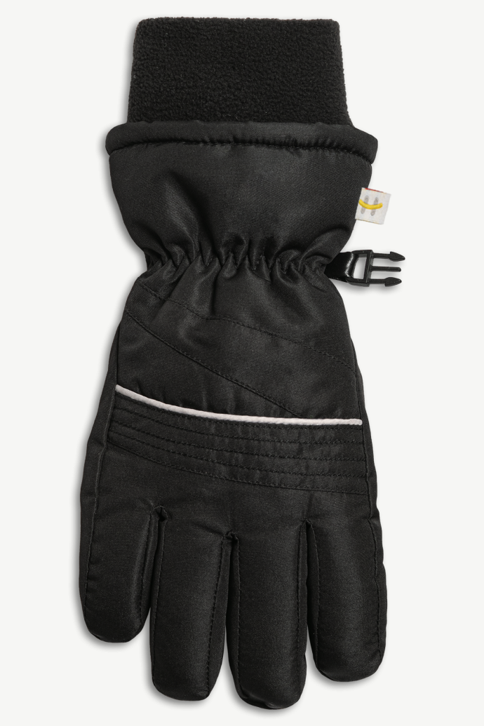 Hot Paws Winter Girls Black Gloves With Reflective Strip