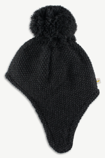 Hot Paws Infant Children Black Mix Toque Pom-Pom