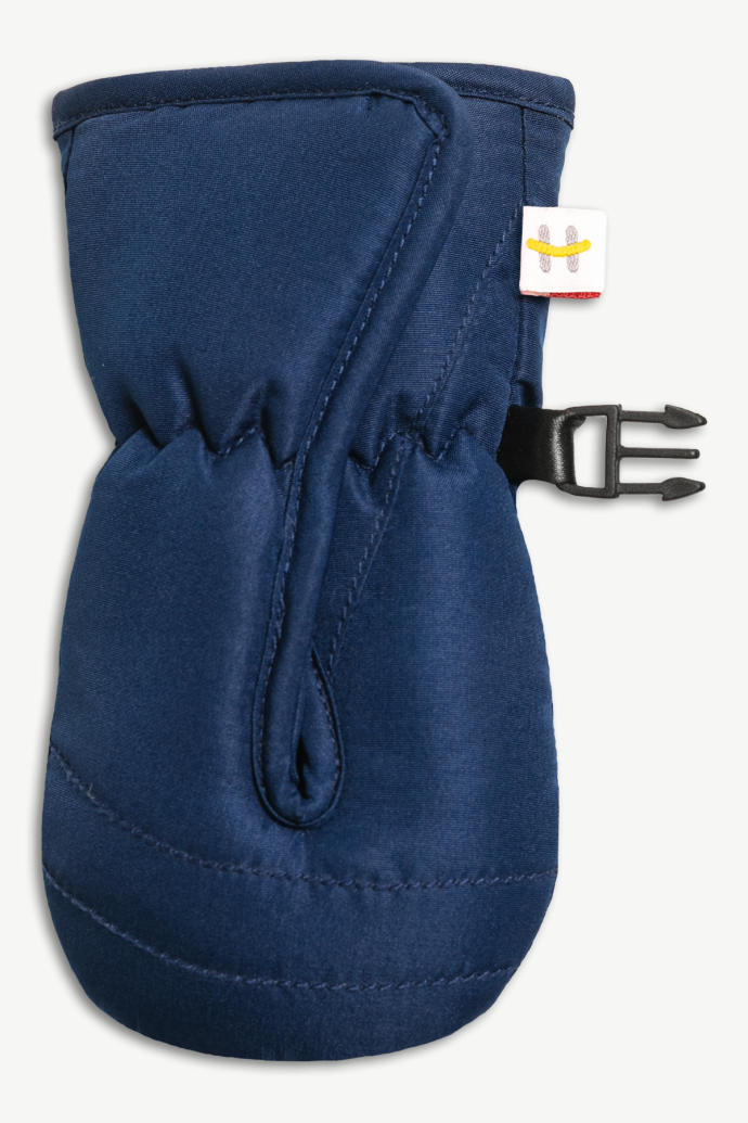 Hot Paws Infant Navy Easy-On Mittens. Velcro cuff.
