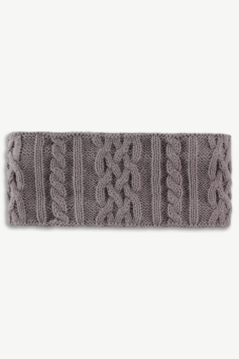 Dusty Purple Hot Paws Sherpa-lined Cable Knit Women's headband