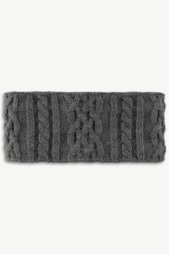 Gray Mix Hot Paws Sherpa-lined Cable Knit Women's headband