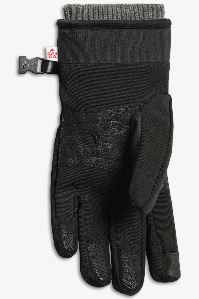 Hot Paws Reverse Black Softshell Gloves for Women with touchtips