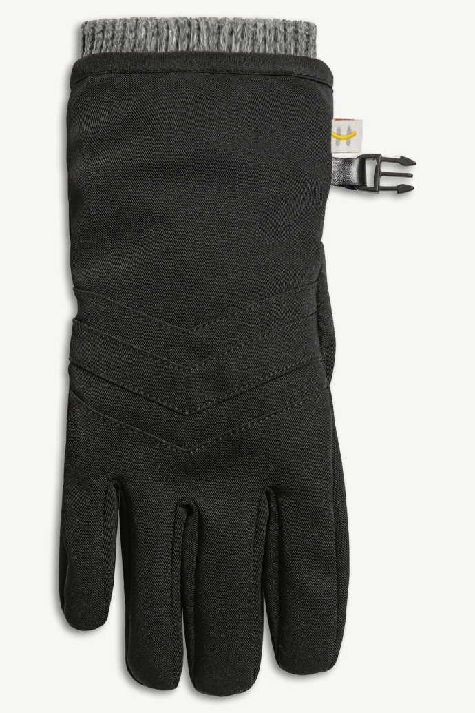 Hot Paws Black Softshell Gloves for Women with touchtips