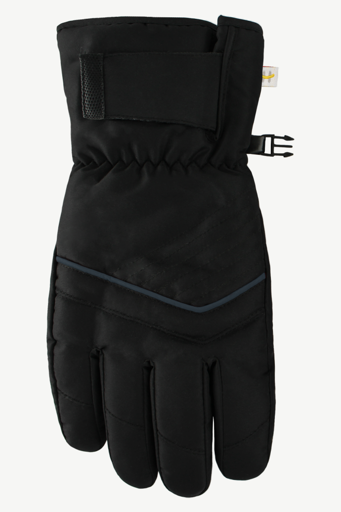Black Owl Lined Winter Gloves for Men
