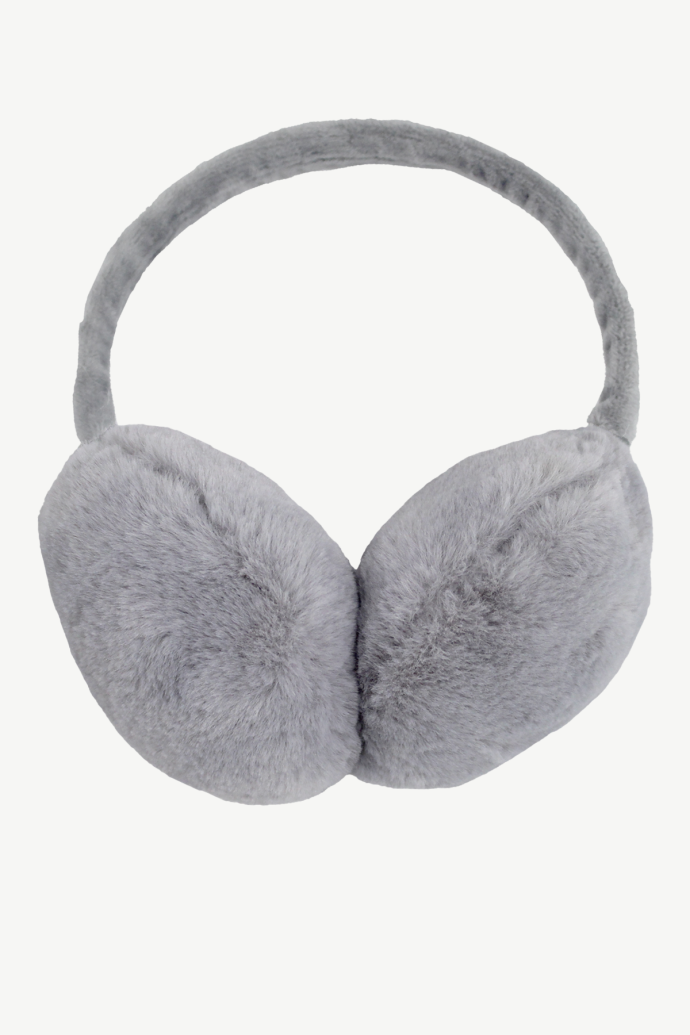 Hot Paws girl's pebble mix grey fluffy earmuff